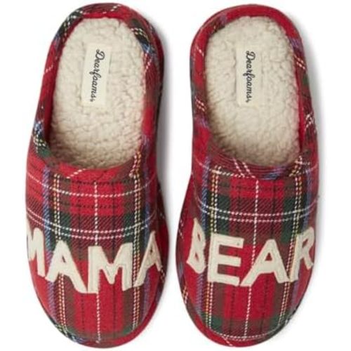 Dearfoams Women's Gifts for Mom Cute Cozy Mothers Day Mama Bear Slipper