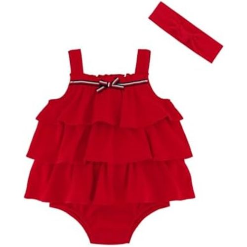 Tommy Hilfiger Baby Girls Sunsuit With Headband