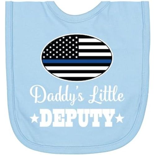 inktastic Sheriff Daddys Little Deputy Baby Outfit Newborn Bib