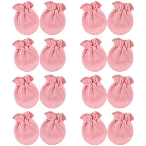 BQUBO Newborn Infant Toddler Mittens No Scratch Cotton Elastic Wrist Gloves Hypoallergenic for 0-6 Months Baby Boys Girls