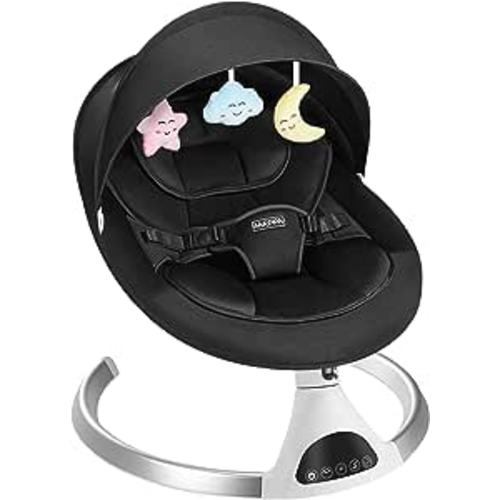 Amazon.com: HARPPA Electric Baby Swing for Infants to Toddler, Portable Babies Swinger for Newborn Boy and Girls with 5 Swing Speed, Remote Control Music Speaker with 12 Preset Lullabies Enabled Bluetooth Black : Baby