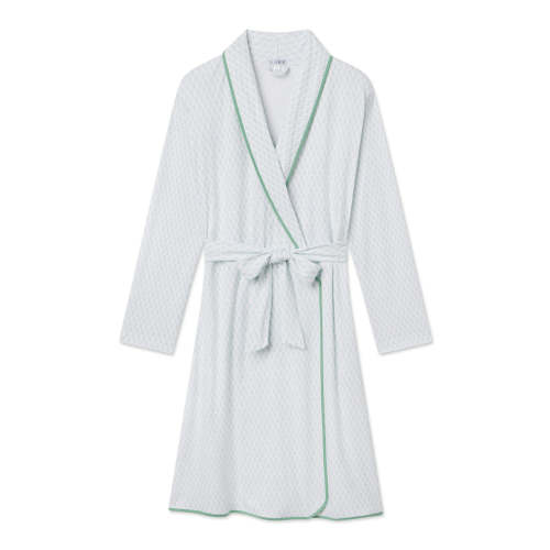LAKE - Pima Robe in Boxwood Blockprint
