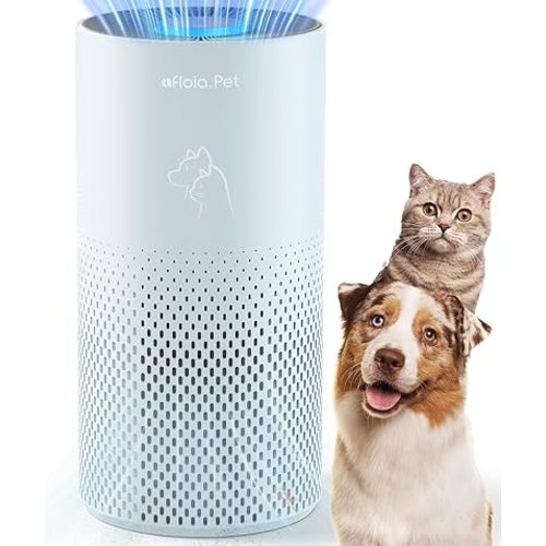 Afloia Air Purifiers for Home Pets, 5 Stage Filter Washable Pre Filter Air Cleaner Eliminator for Bedroom Large Room Up to 1780Ft², Remove Pet Fur Hair Dander Smoke Odor Dust Mold Pollen Allergen