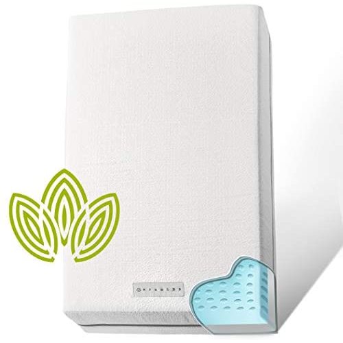Organic Cotton Dual-Sided Crib Mattress | 2-Stage Premium Memory Foam CertiPUR-US Hypoallergenic Baby Mattress, Firm Support for Infant, Cooling Gel for Toddler, Waterproof & Washable Cover, 52x27x5.5