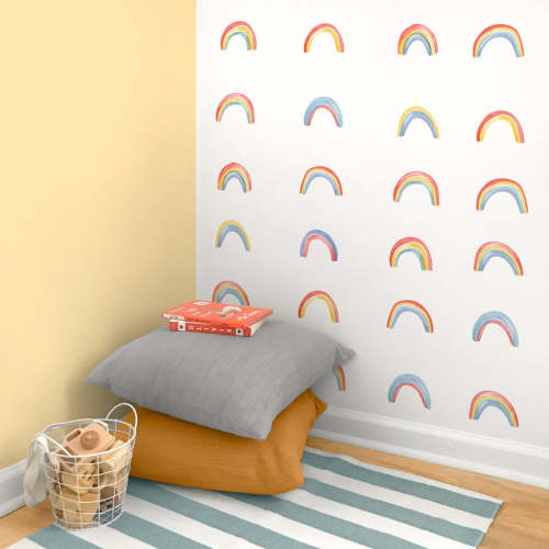 Watercolor Rainbow Wall Decals