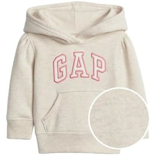 GAP Baby Girls' Playtime Favorites Logo Pullover Hoodie Hooded Sweatshirt