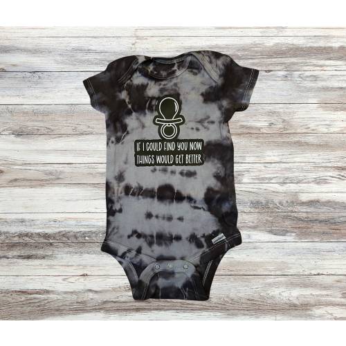 Tie Dye Lyric Bodysuit | If I Could Find You Now Things Would Get Better | Emo Baby Bodysuit | Lyrics Bodysuit
