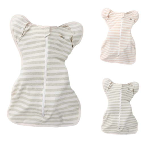 Baby Sleep Sack 0-9 Months Cotton Short Sleeve Wearable Blanket Baby Sleep Bag with Zipper Sleeping Sack for Newborn Infant Clothes Coffee