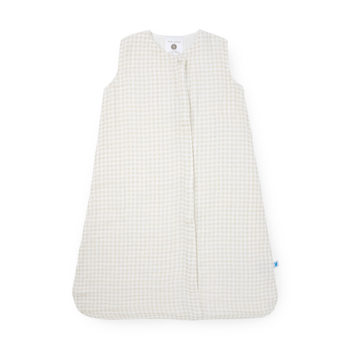 Cotton Muslin Sleep Bag - Tan Gingham