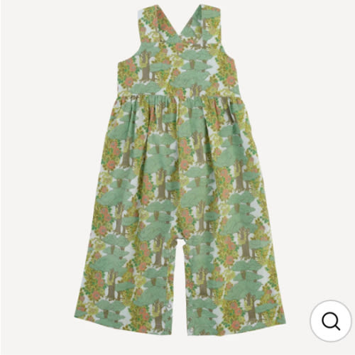 gaucho jumpsuit | goldilocks morning woods | organic cotton woven/ 2T