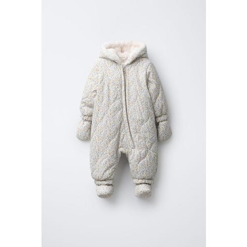 NYLON ROMPER WITH DETACHABLE MITTENS AND BOOTIES, FLORAL PRINT - Multicolored | ZARA United States
