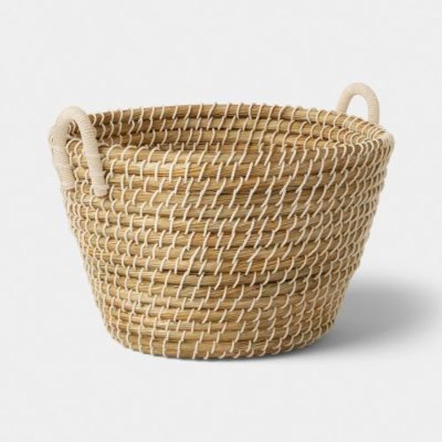 Round Natural Woven Basket Large Brown - Threshold™