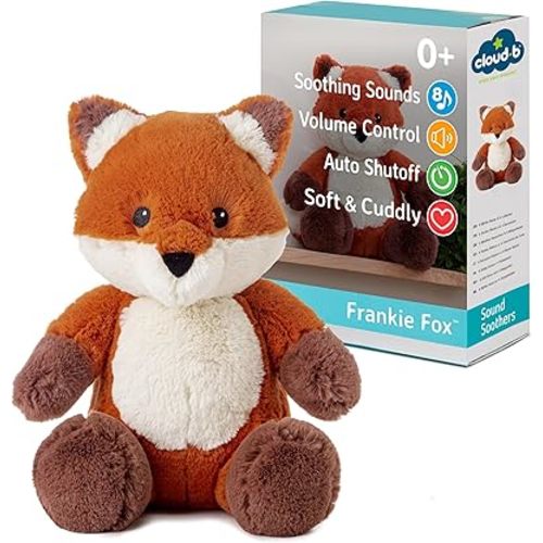 Cloud b Sound Machine with White Noise Soothing Sounds | Cuddly Stuffed Animal | Adjustable Settings and Auto-Shutoff | Frankie The Fox™
