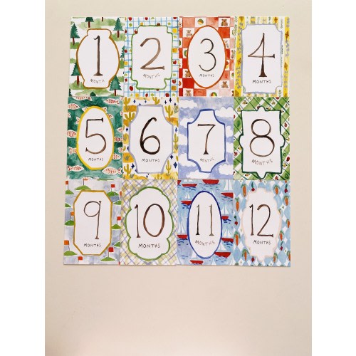 Rustic Painted Baby Milestone Marker Cards