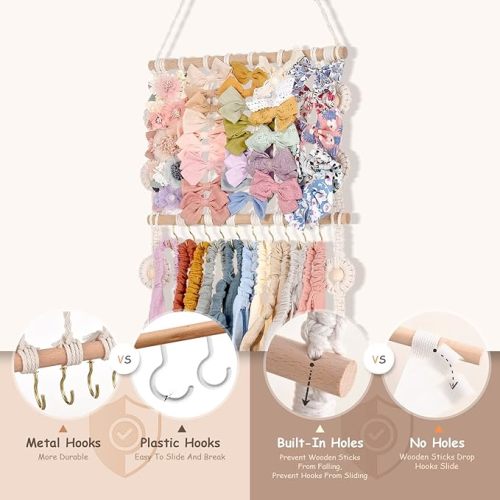 Headband Holder Bows Organizer For Girls Hair Bows Holder Baby Headband  Hair Accessories Organizer For Baby Girls Bow Hanger Storage For Girls Hair