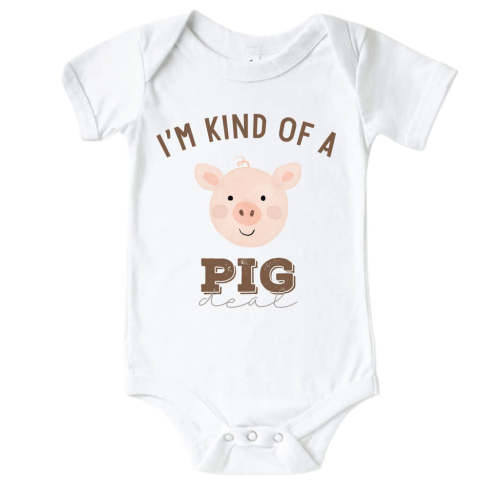 I'm Kind Of A Pig Deal Graphic Bodysuit | White