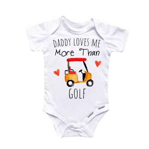 Golf Love Onesie® Baby Boy Girl Clothes Infant Bodysuit Funny Cute Newborn Gs1 White 12m Onesie®
