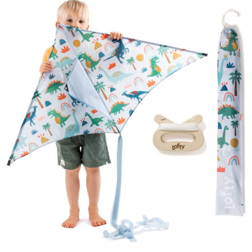 LOFTY Kids Kite - Easy to Fly, Built to Last with Wooden Handle & Carry Bag | Designed in New Zealand