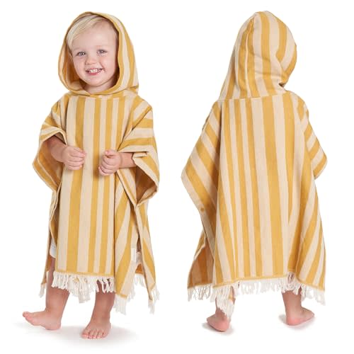ZICOTO Stylish Hooded Beach Towel for Kids - Extra Soft and Fast Drying Poncho for Toddlers 1-3 Years is Made of Premium Cotton - Perfect Baby Cover Up for Beach Days or Pool and Bath Time Adventures