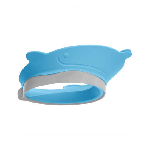 Skip Hop Baby Shower Cap Shield, Moby Bath Visor for Kids, Blue, Soft Flexible Material, Eases Hair Washing