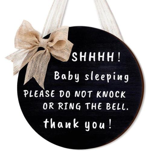 Cute Bow Sleeping Front Door Sign, Do Not Ring The Bell Do Not - TikTok Shop