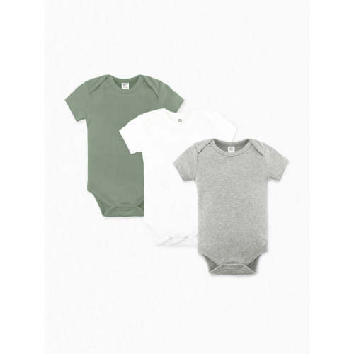 Thyme + White + Heather Grey / 6-12M