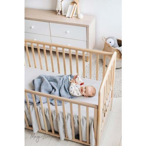 Linen baby blanket. Waffle weave baby blanket. Soft newborn throw blanket.