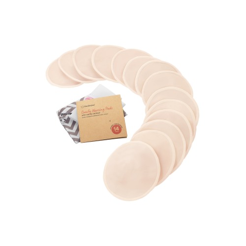 KeaBabies 14-Pack Comfy Nursing Pads, Bare Beige