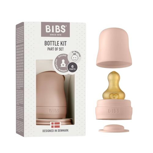 BIBS Bottle Kit - Part of Set. Mix and Match with BIBS Glass Bottles in Different Sizes, Bottle Kit Color - Part of Set, Blush