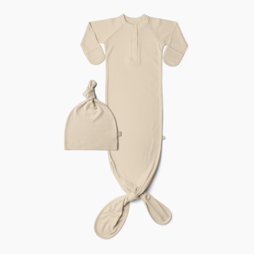 Goumi Kids x Babylist Goumi x Babylist Organic Cotton Gown & Hat Bundle - Oat