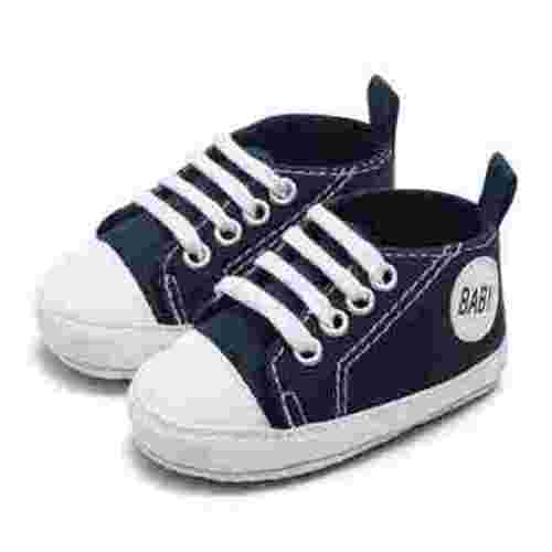 Herrnalise Unisex Baby Boys GirlsHigh Top Sneaker Soft Anti-Slip Sole Newborn Infant First Walkers Canvas Denim Shoes
