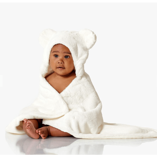 Faux-Fur Animal Baby Hooded Towels