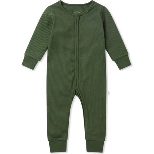 Rib Fitted One-Piece Romper, 12-18 M