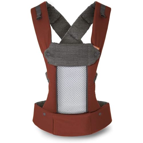 Beco Baby Carrier 8 Hybrid Newborn to Toddler Carrier (7-45lbs) - All in 1 Mesh Toddler Carrier - Baby Carrier Backpack, Front and Hip Carrier with Adjustable Seat - Cooling Ergonomic Carrier (Rust)