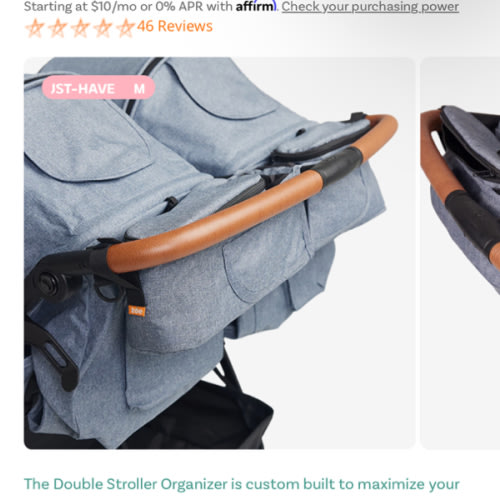 The Double Stroller Organizer