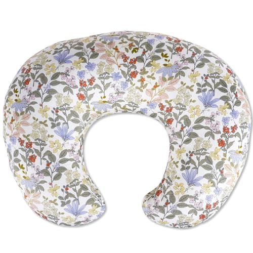 Nursing Pillow, Breastfeeding Pillow with Removable Cover, Ergonomic Breast Feeding Pillow, Baby Feeding Pillow for Mom Easier Breastfeeding- Original Size/Flower