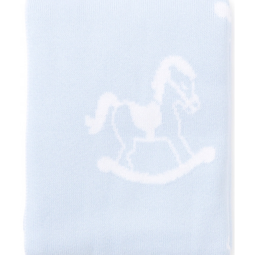 Blue Rocker Knit Novelty Blanket