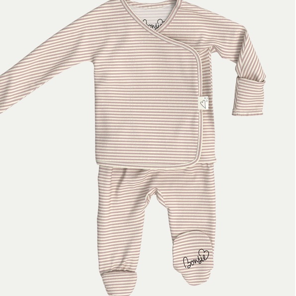 Footie - Berry Twist – Bonsie Skin to Skin Babywear