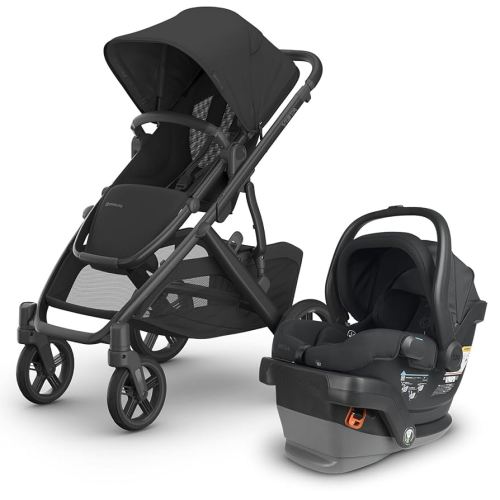UPPAbaby Travel System - Vista V3 Stroller + Mesa V2 Infant Car Seat Combo - Toddler Seat, Rain Shield, Bug Shield, Storage Bag, Car Seat, Base + Infant Insert Included - Jake (Charcoal)