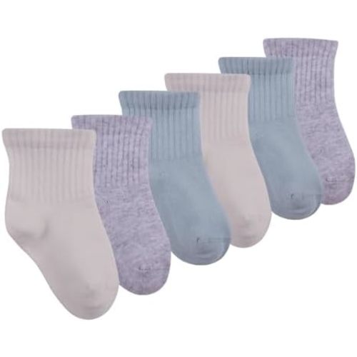 Bella Seamless-Toe Turkish Cotton Ribbed Crew Socks - Stylish and Cozy 6-Pack Baby & Toddler Socks