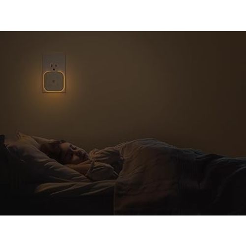 2 Pack Very Dim Sleep Night Lights Plug into Wall, Sleep Light for Kids and Adult, Bedroom Night Light, Light Sensor, LED, Dimmable, Warm Soft Light Plug in Night Light