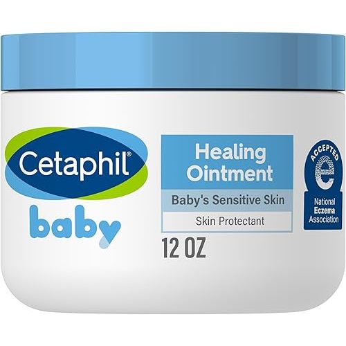 Cetaphil Baby Healing Ointment, Diaper Rash Ointment Soothes and Protects Baby's Irritated Skin, Skin Protectant For Dry Skin, 12oz