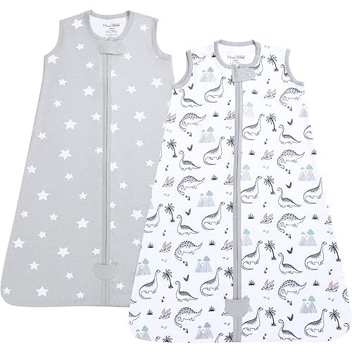 Mama Cheetah Baby Sleep Sack 0.5 TOG, Organic Cotton Baby Wearable Blanket with Two-Way Zipper, Swaddle Transition Baby Sleeping Bag for Newborn Infant Toddler Boy Girl, 0-6 Months