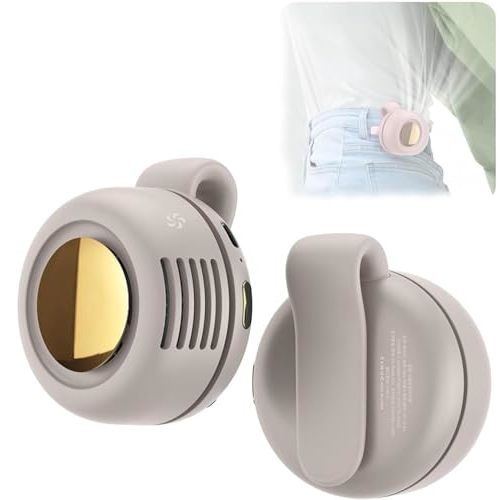 Gaukomzs Portable Silent Mini Bladeless Fan Clip On,3-Speed Clip-on Fan for Shirt and Waist, White
