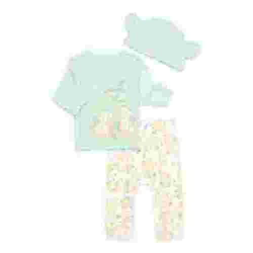 Disney Baby Wishes + Dreams Character Infant Baby Take Me Home Hat, Long-Sleeve Tee, and Pants Outfit Set, 3-Piece Sizes Preemie-9 Months