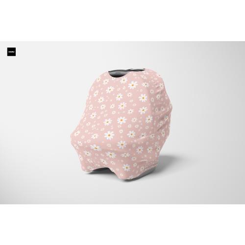 Pink Daisy Nursing Cover, Car Seat Cover, Swaddle set, Baby girl blanket, Baby girl nursery, bedding, breastfeeding cover, Baby shower gift