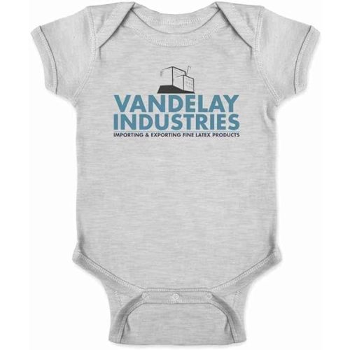 Pop Threads Vandelay Industries Company Logo Retro 90s Infant Baby Boy Girl Bodysuit