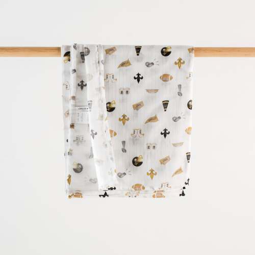 Let's go Saints Organic Muslin Blanket