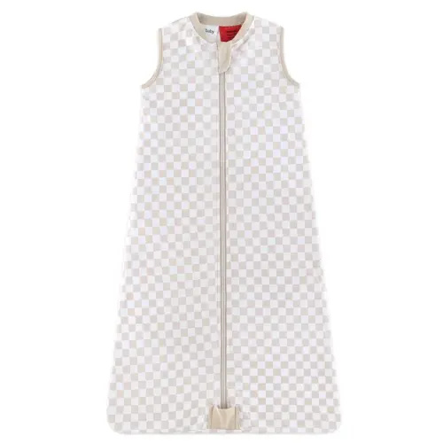 4Baby Sleepbag 0.2 Tog Natural Check Size 3-12 Months | Baby Bunting AU