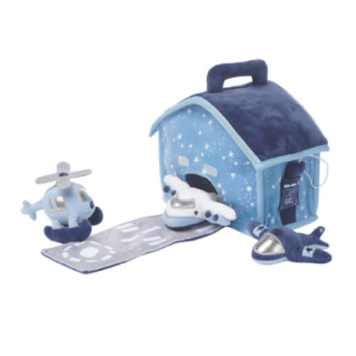 Interactive Airplane/Airport Plush Play Set with Stuffed Toys – Lambs & Ivy